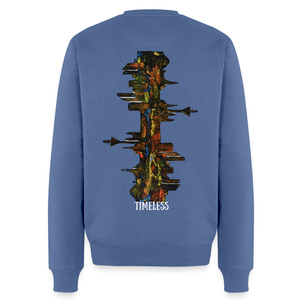 Männer Pulli Düsseldorfer Skyline Backprint - Taubenblau