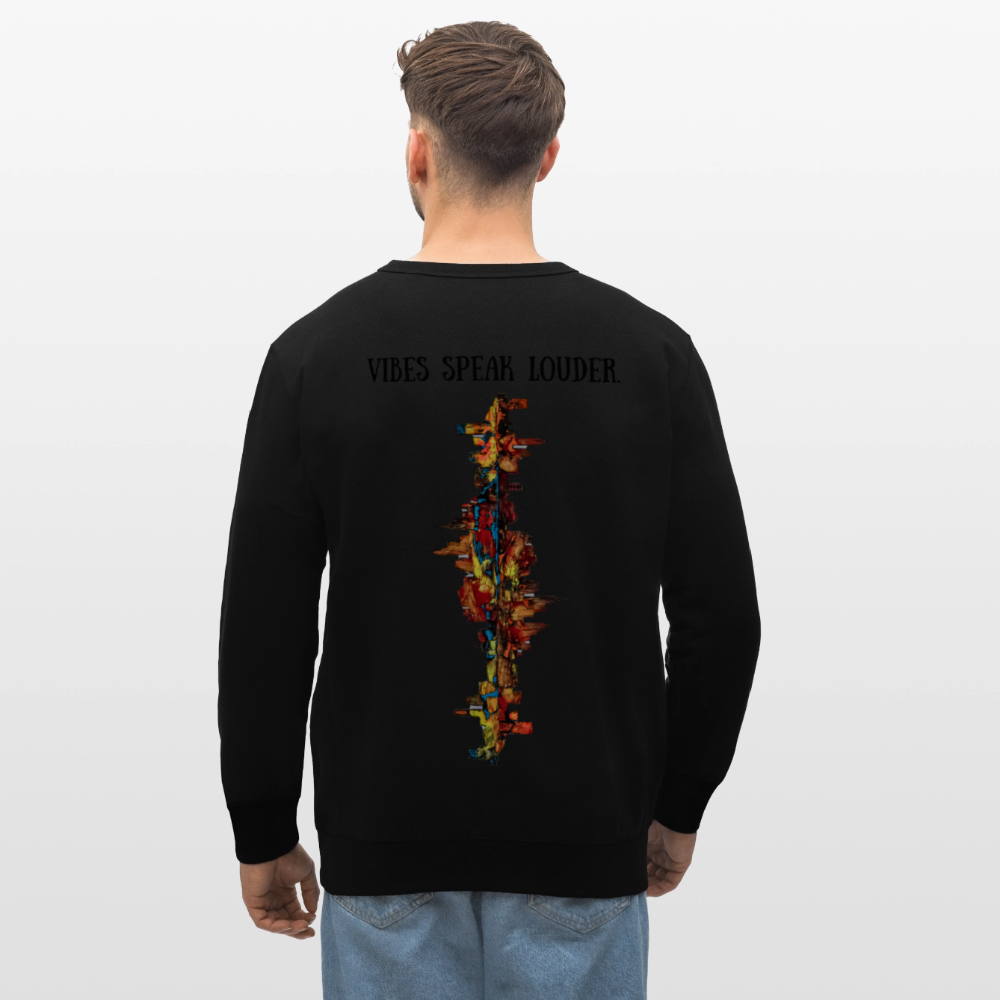 Unisex Bio Pulli Frankfurter Skyline Backprint - Schwarz