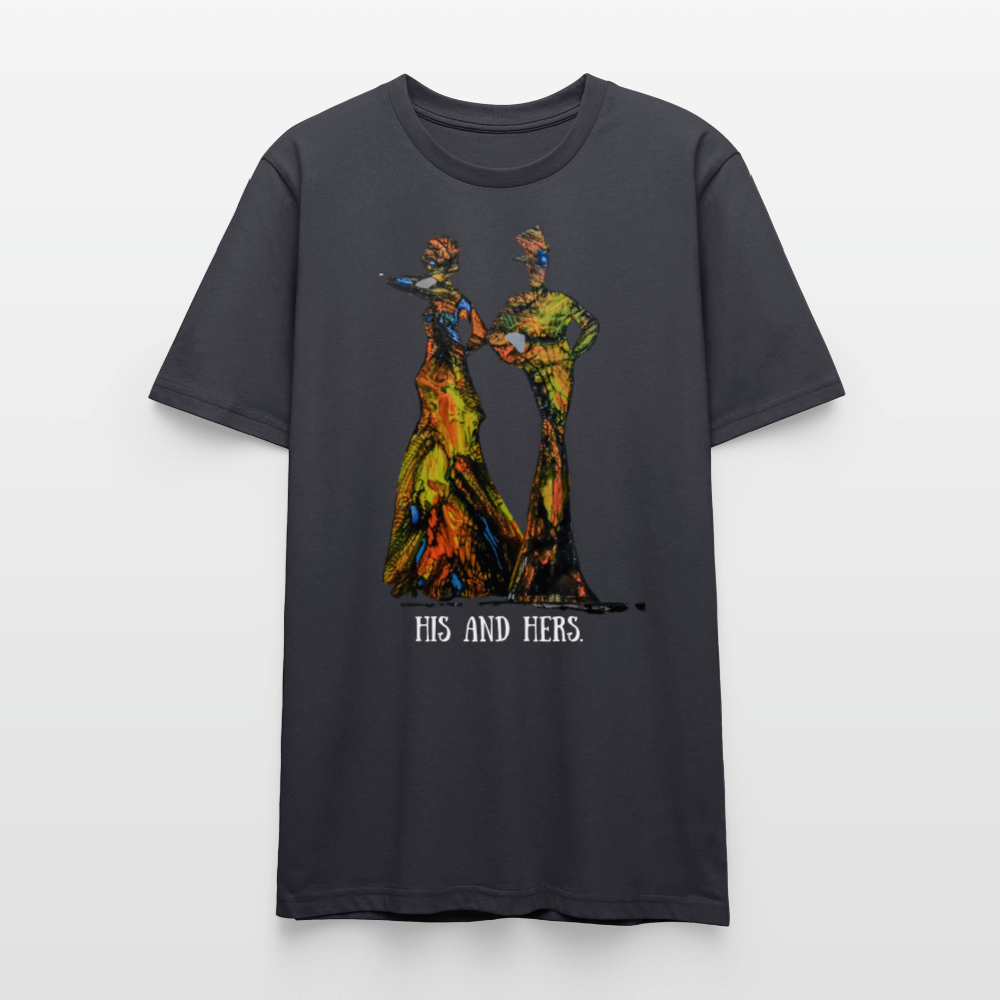 Unisex T-Shirt Zylinder und Stella - Dunkles Graublau