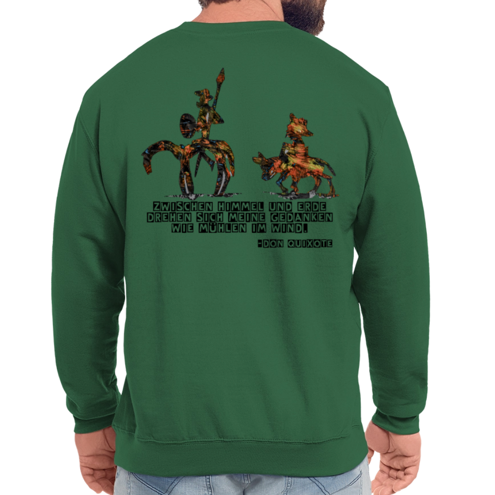 Unisex Pulli Don Quixote Backprint - Grün