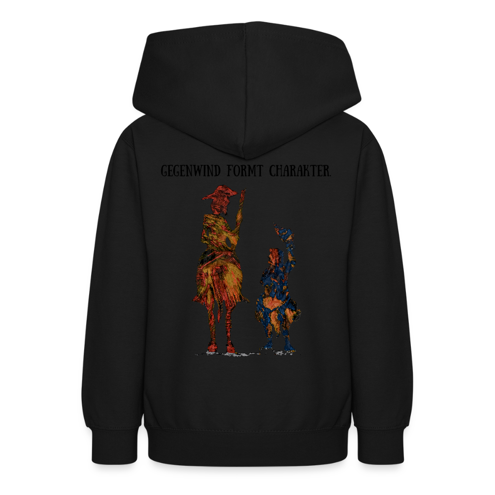 Teenager Hoodie Don Quixote Backprint - Schwarz