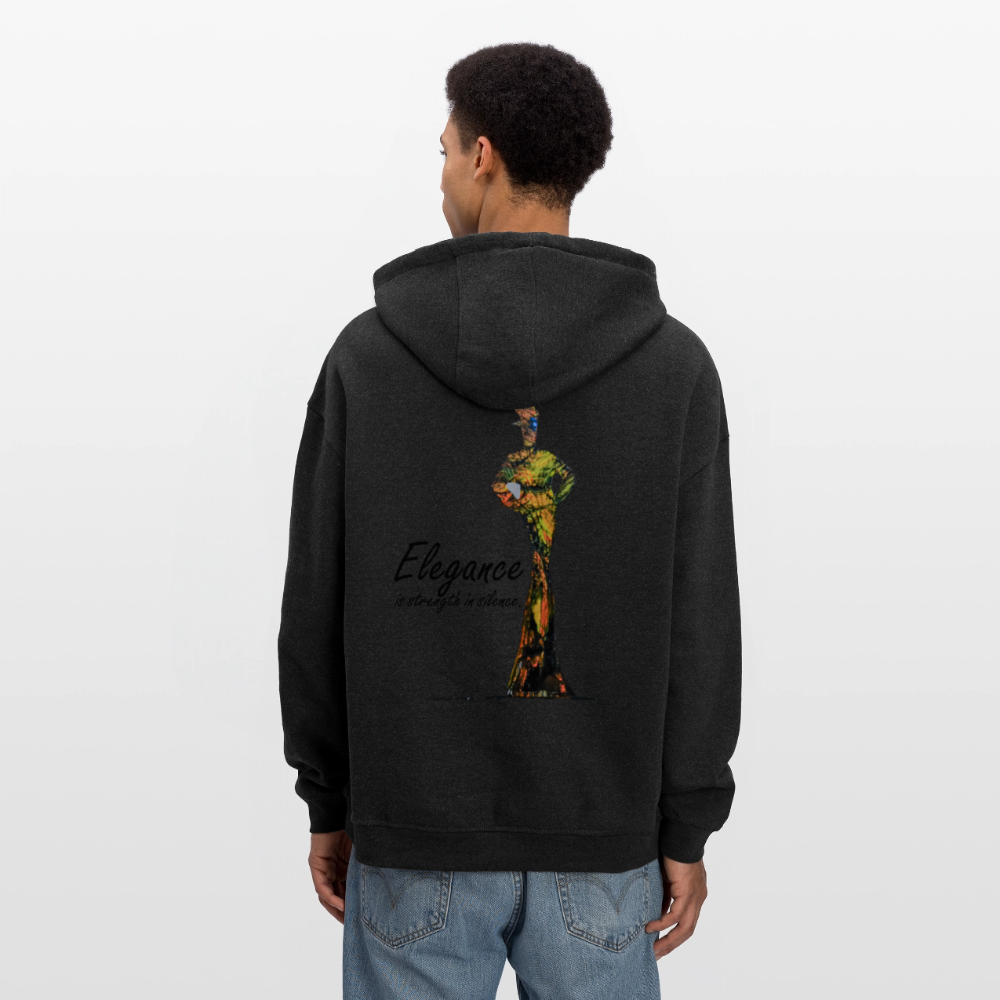 Oversized Unisex Hoodie Elegance Backprint - Anthrazit