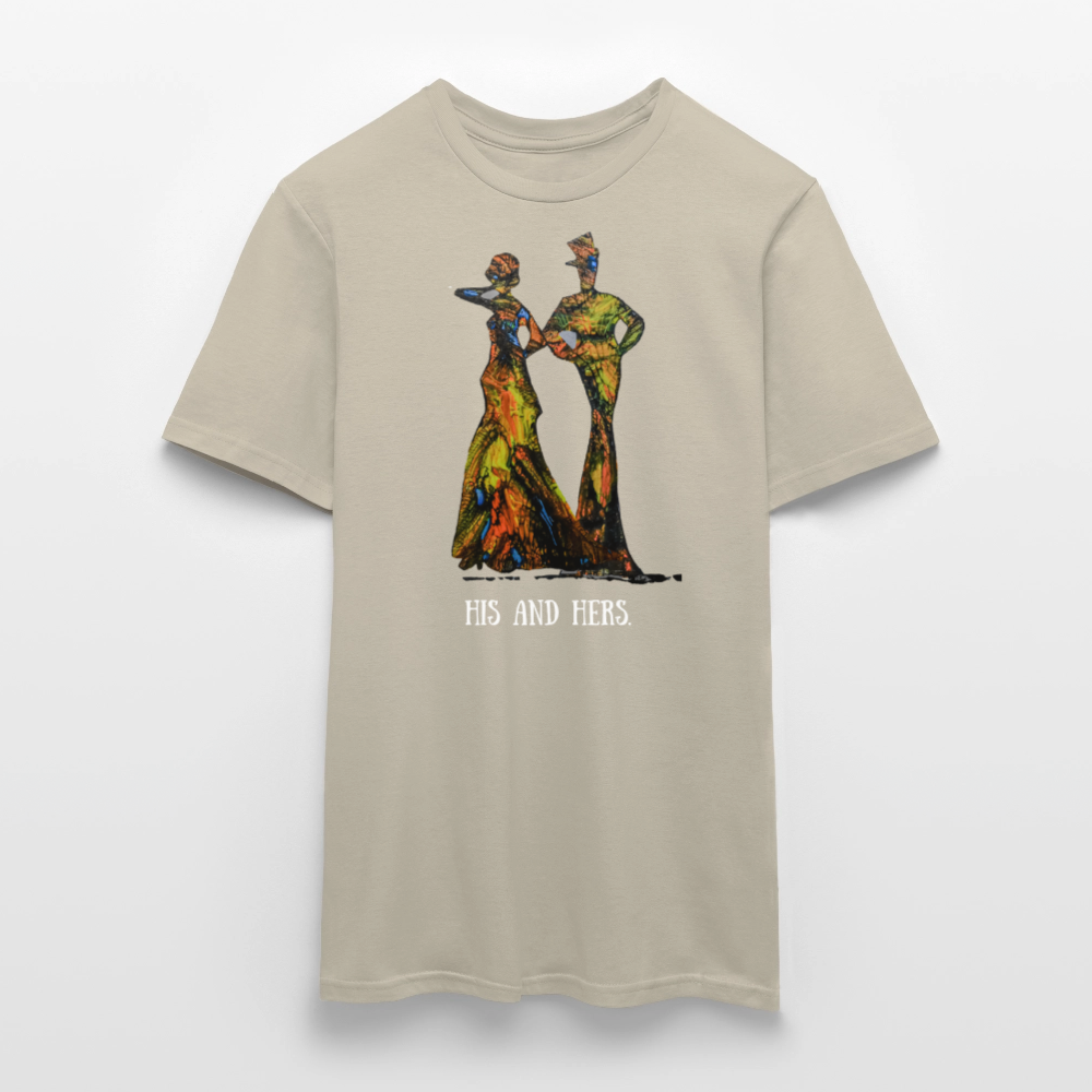 Männer T-Shirt Zylinder und Stella - Sandbeige