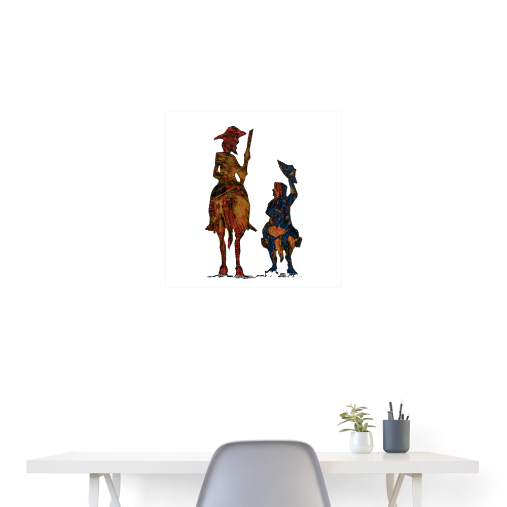 Poster Don Quixote - Weiß