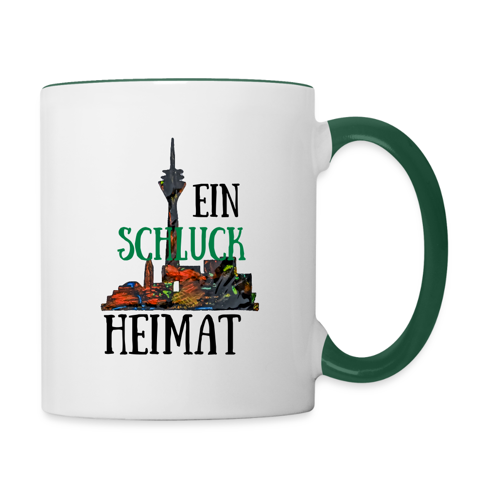 Tasse - Weiß/Dunkelgrün