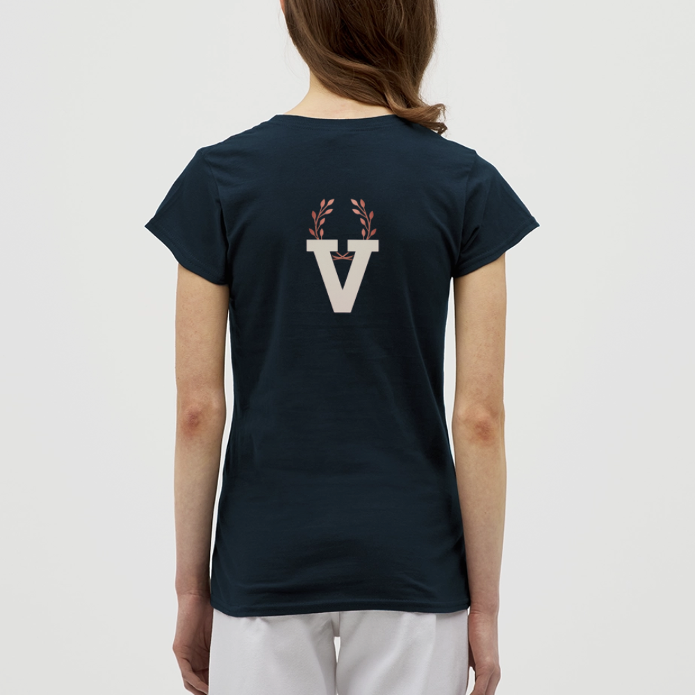 Frauen T-Shirt Düsseldorfer Skyline V.7 - Navy