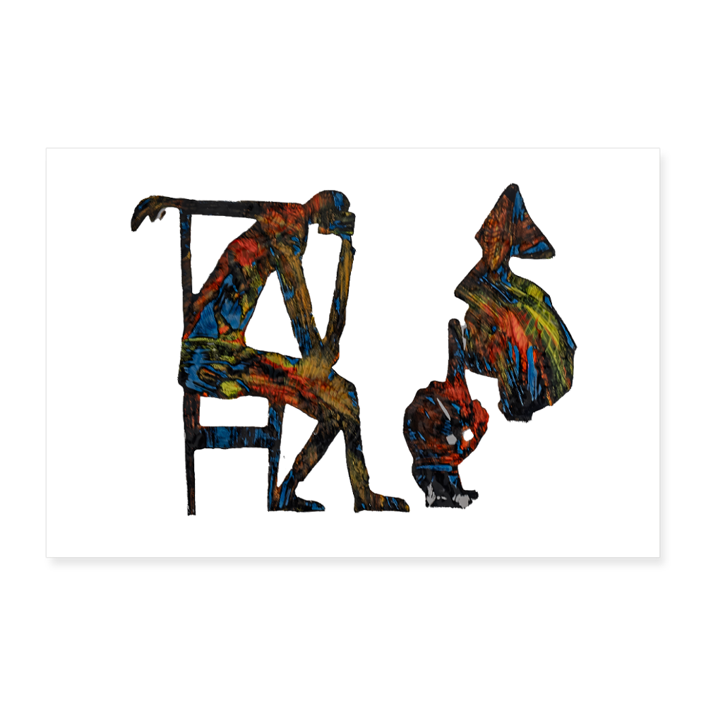 Poster 90x60 cm - Weiß