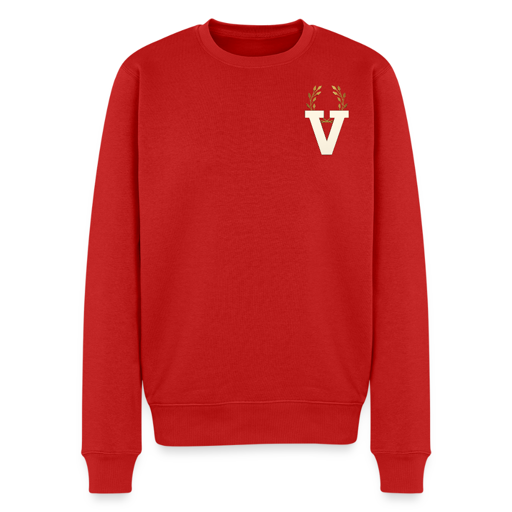 Männer Pulli Düsseldorfer Skyline Backprint - Rot