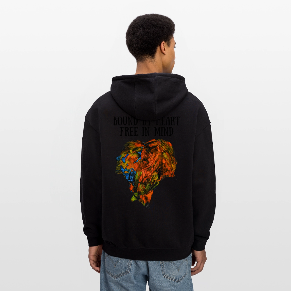 Oversized Unisex Hoodie Espejo Backprint - Schwarz