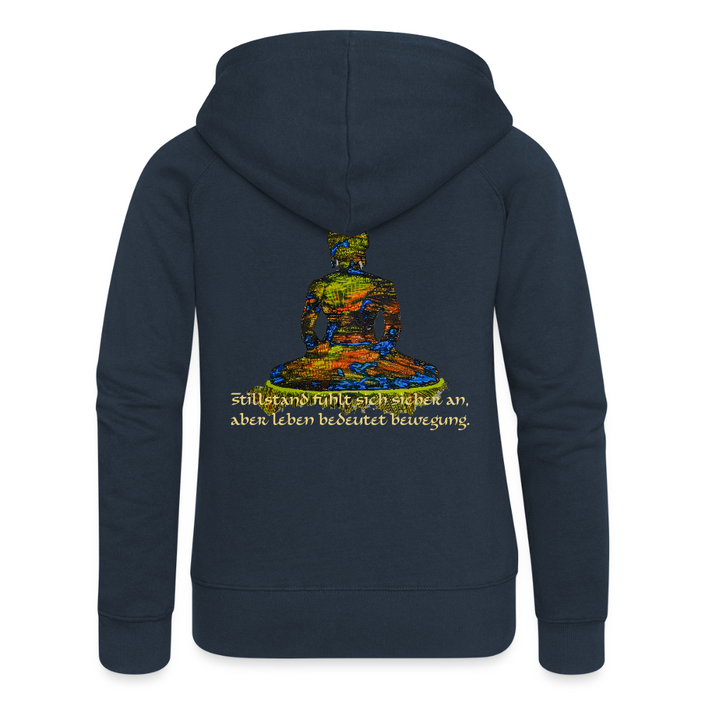 Frauen Kapuzenjacke Buddha Backprint - Navy