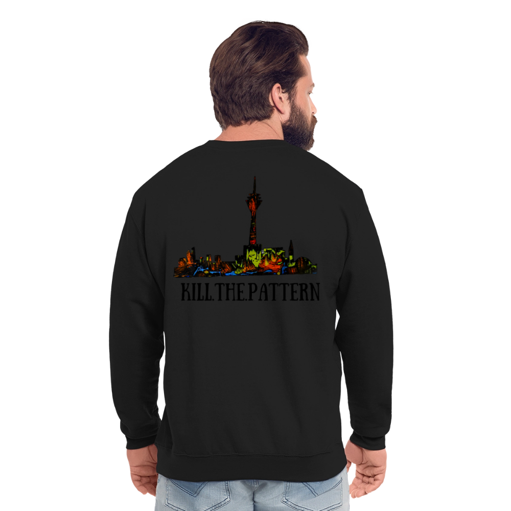 Unisex Pulli Düsseldorfer Skyline Backprint - Schwarz
