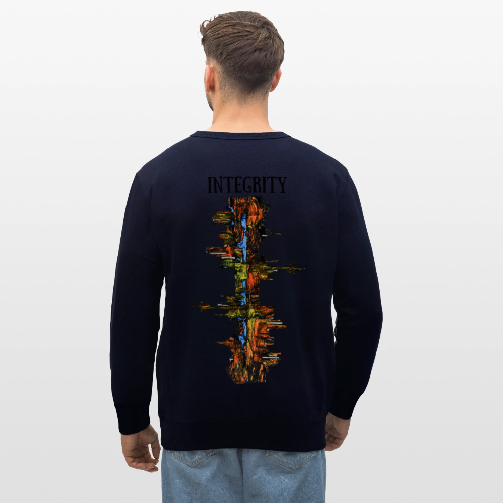 Unisex Bio Pulli Düsseldorfer Skyline Backprint - Navy