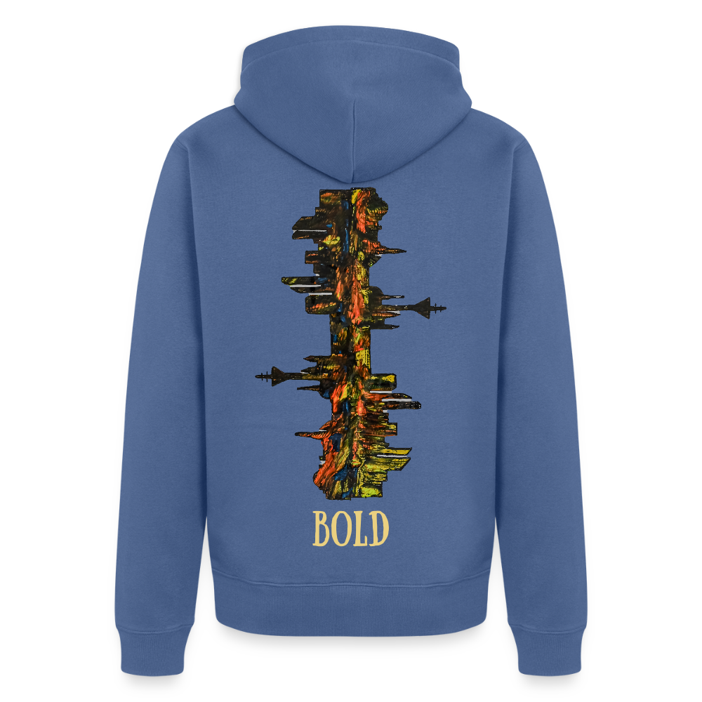 Männer Kapuzenjacke Düsseldorfer Skyline Backprint - Taubenblau