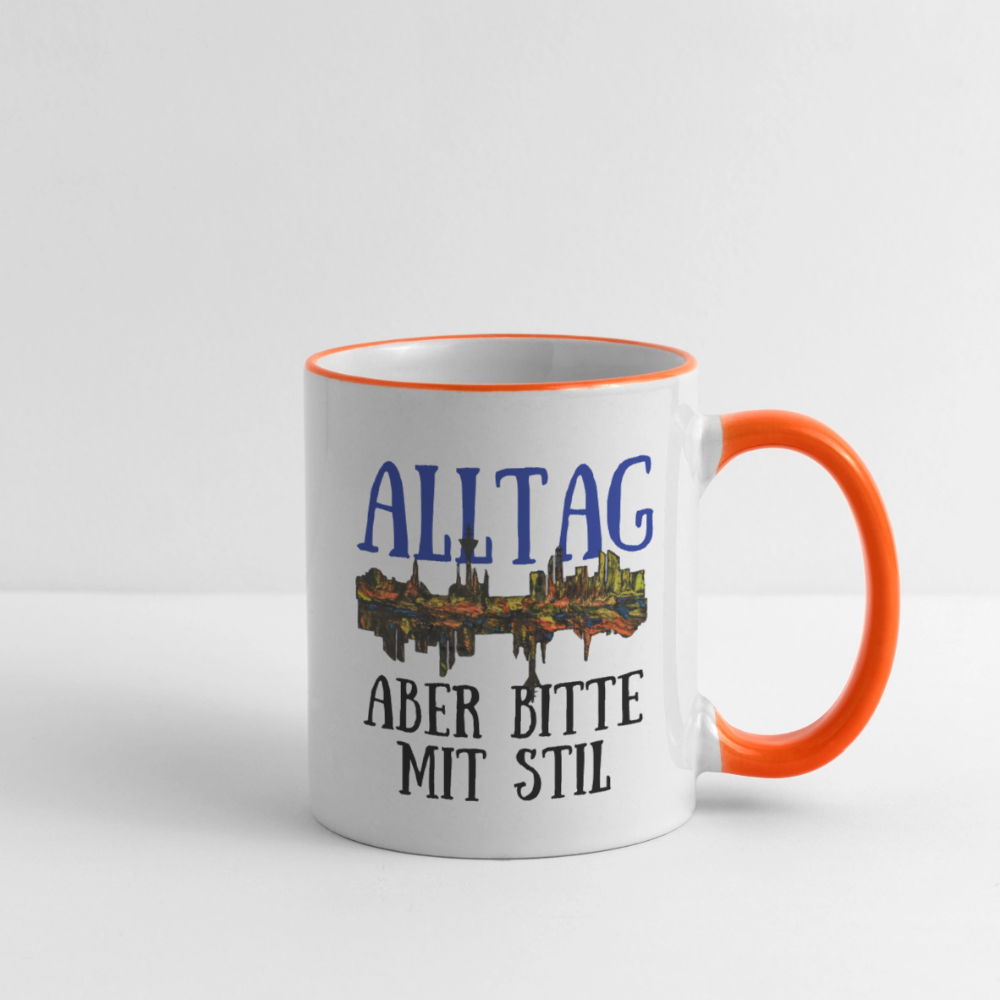 Tasse - Weiß/Orange