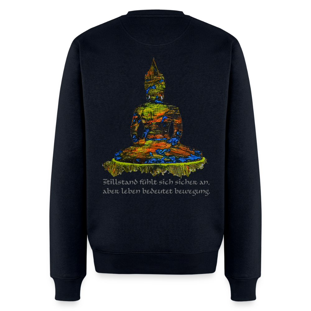 Männer Pulli Buddha Backprint - Navy