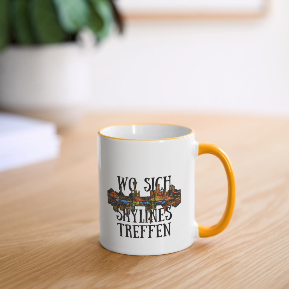 Tasse - Weiß/Gelb