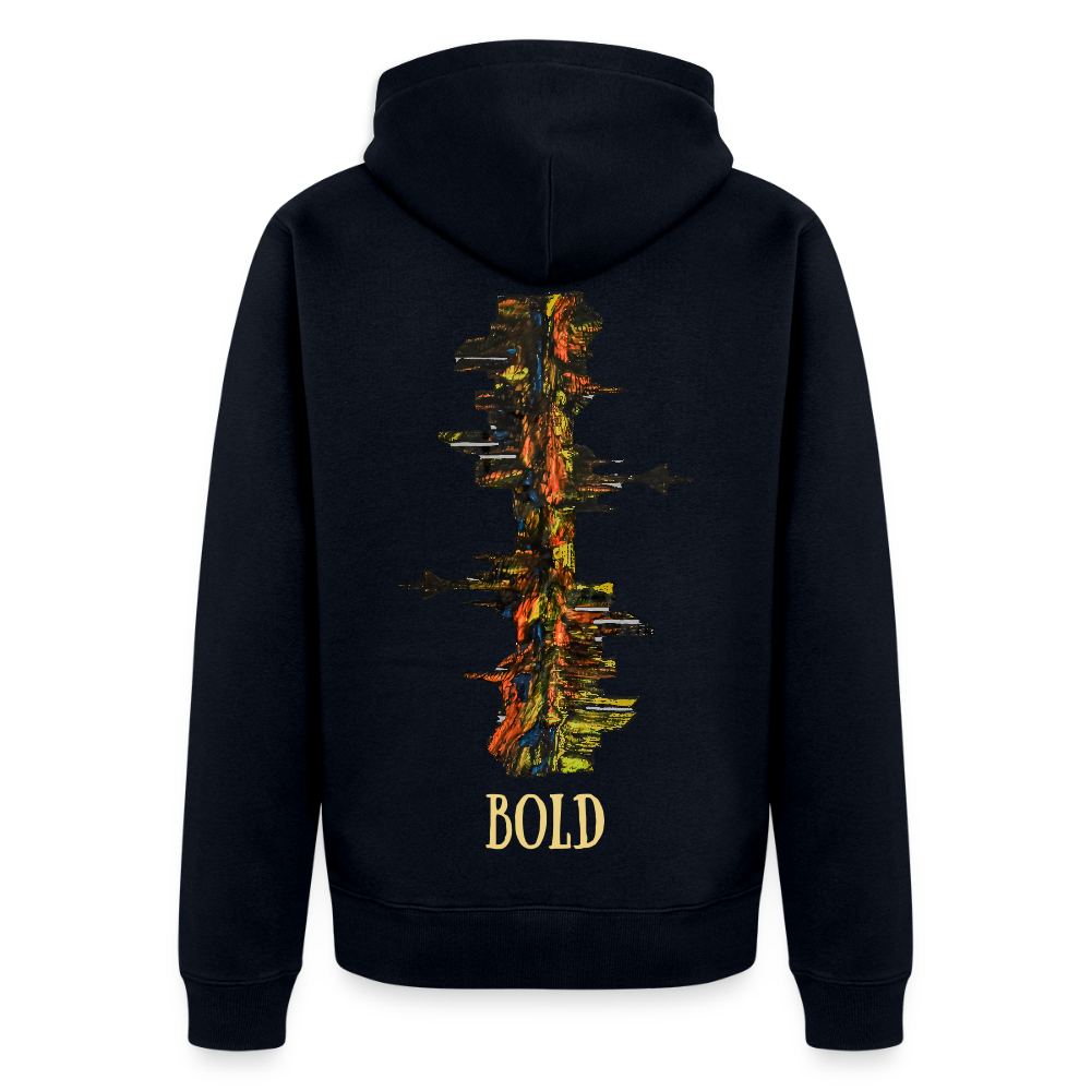 Männer Kapuzenjacke Düsseldorfer Skyline Backprint - Navy