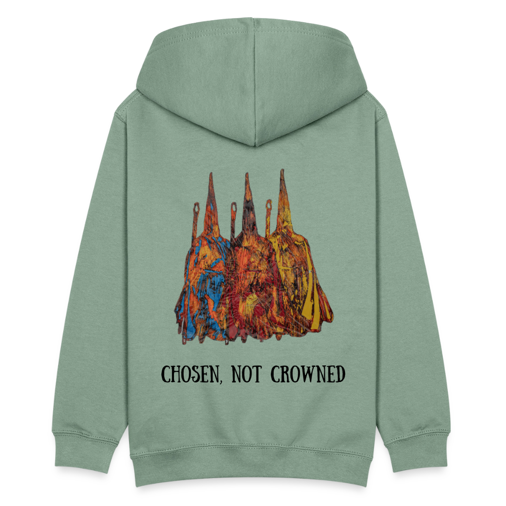 Teenager Hoodie Nazzarener Backprint - Graugrün