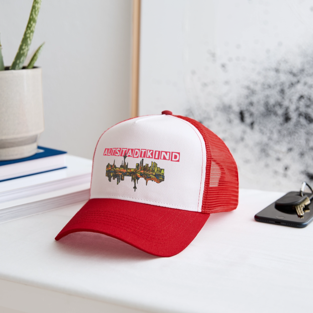 Trucker Cap - Weiß/Rot