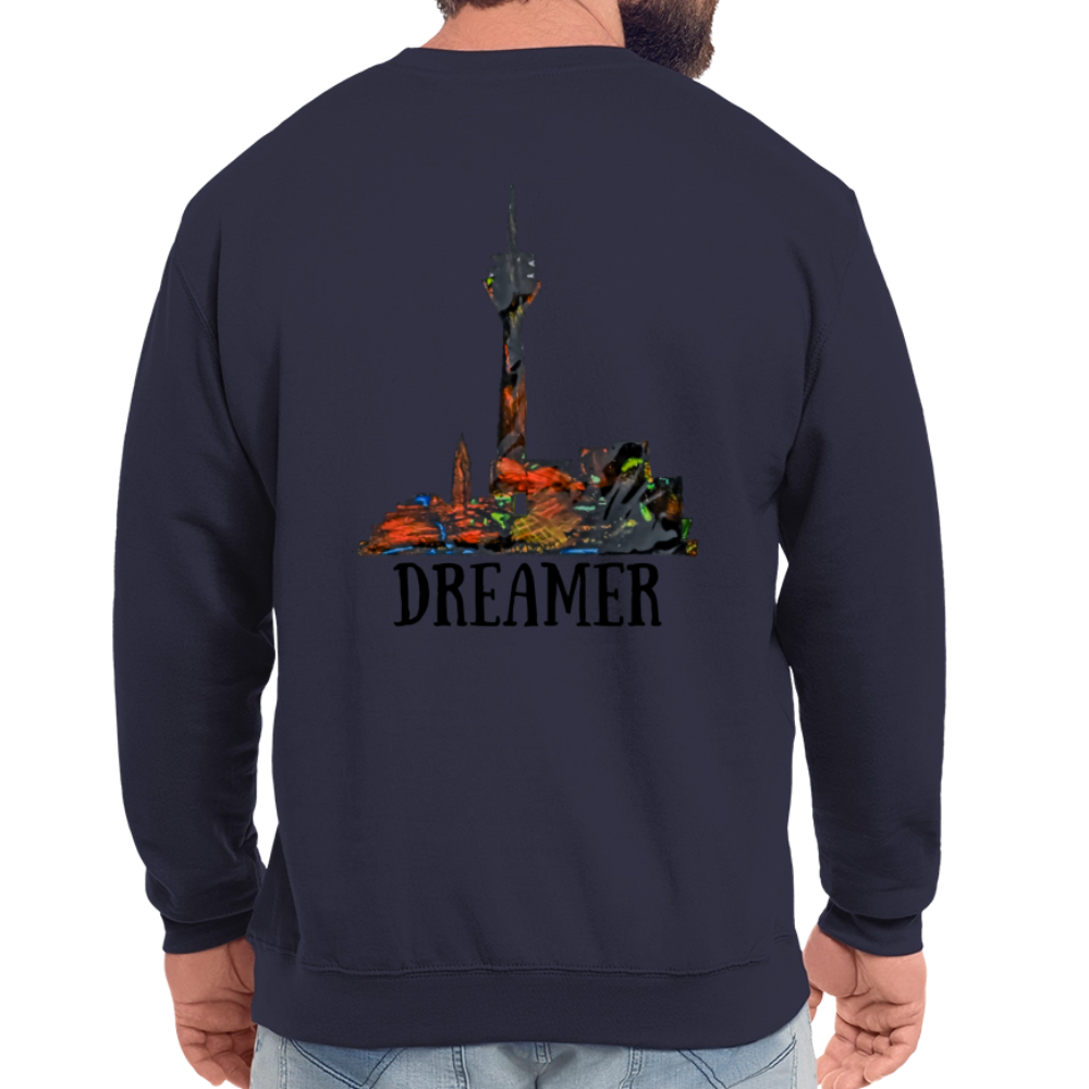 Unisex Pulli Düsseldorferskyline Backprint - Navy