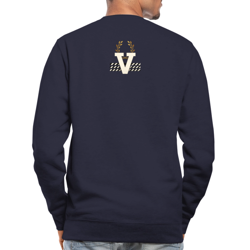 Unisex Pulli Frankfurter Skyline Backprint - Navy