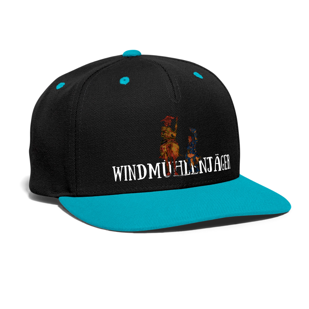 Kontrast Snapback Cap - Schwarz/Türkis