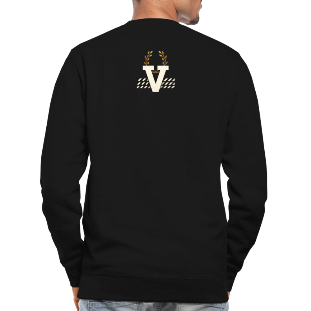 Unisex Pulli Frankfurter Skyline Backprint - Schwarz