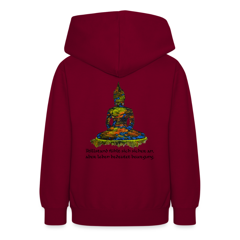 Teenagers Hoodie Buddha Backprint - Bordeaux