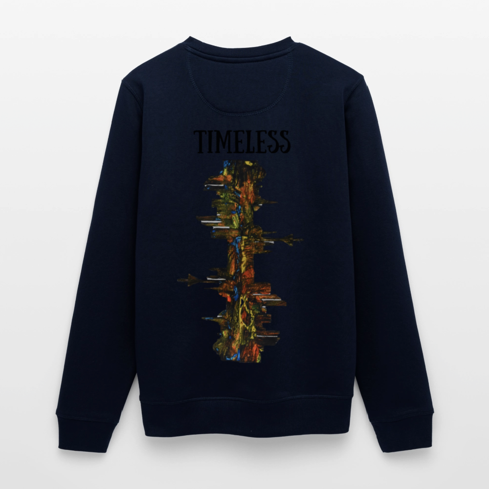 Unisex Bio Pulli Düsseldorfer Skyline Backprint - Navy
