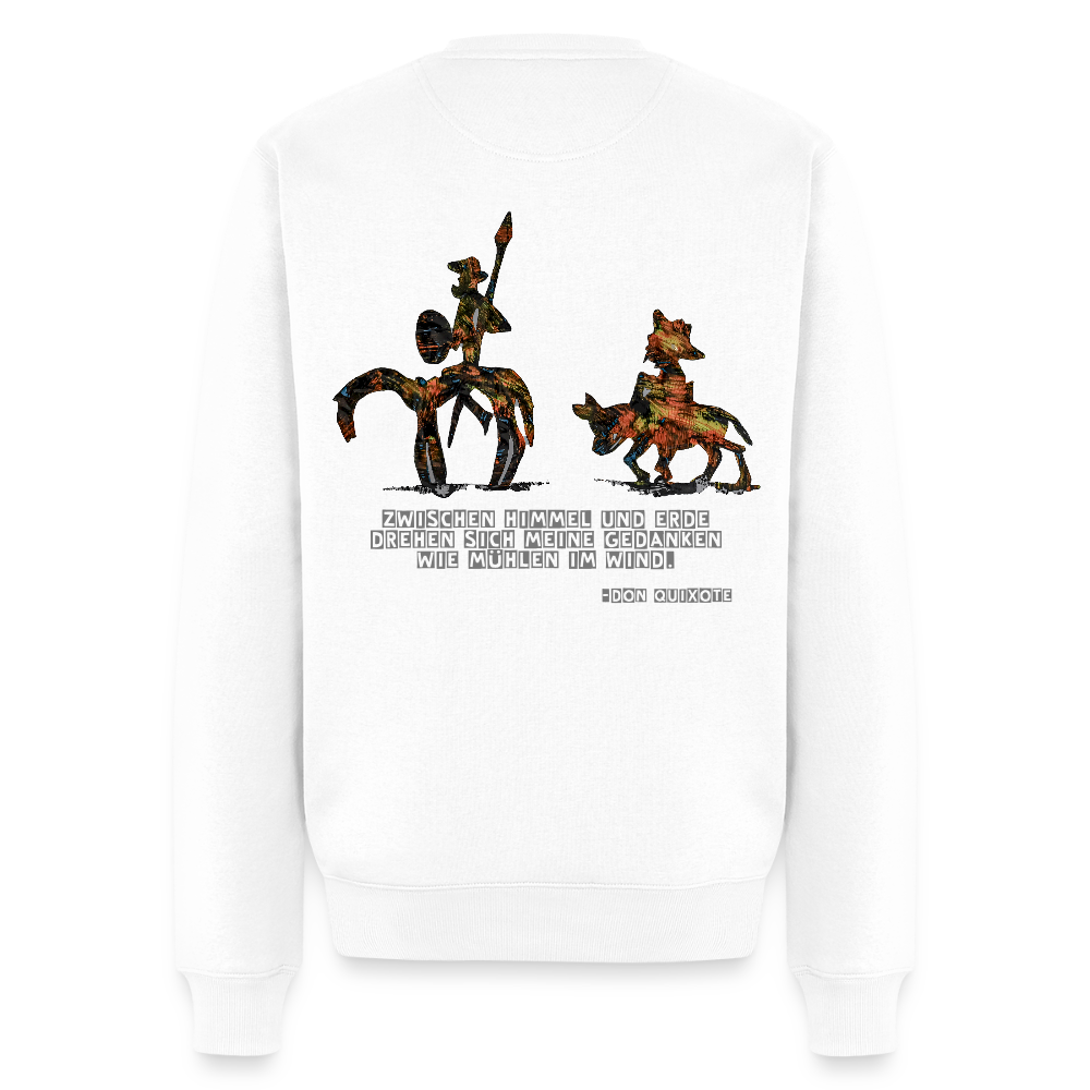 Männer Pulli Don Quixote Backprint - Weiß
