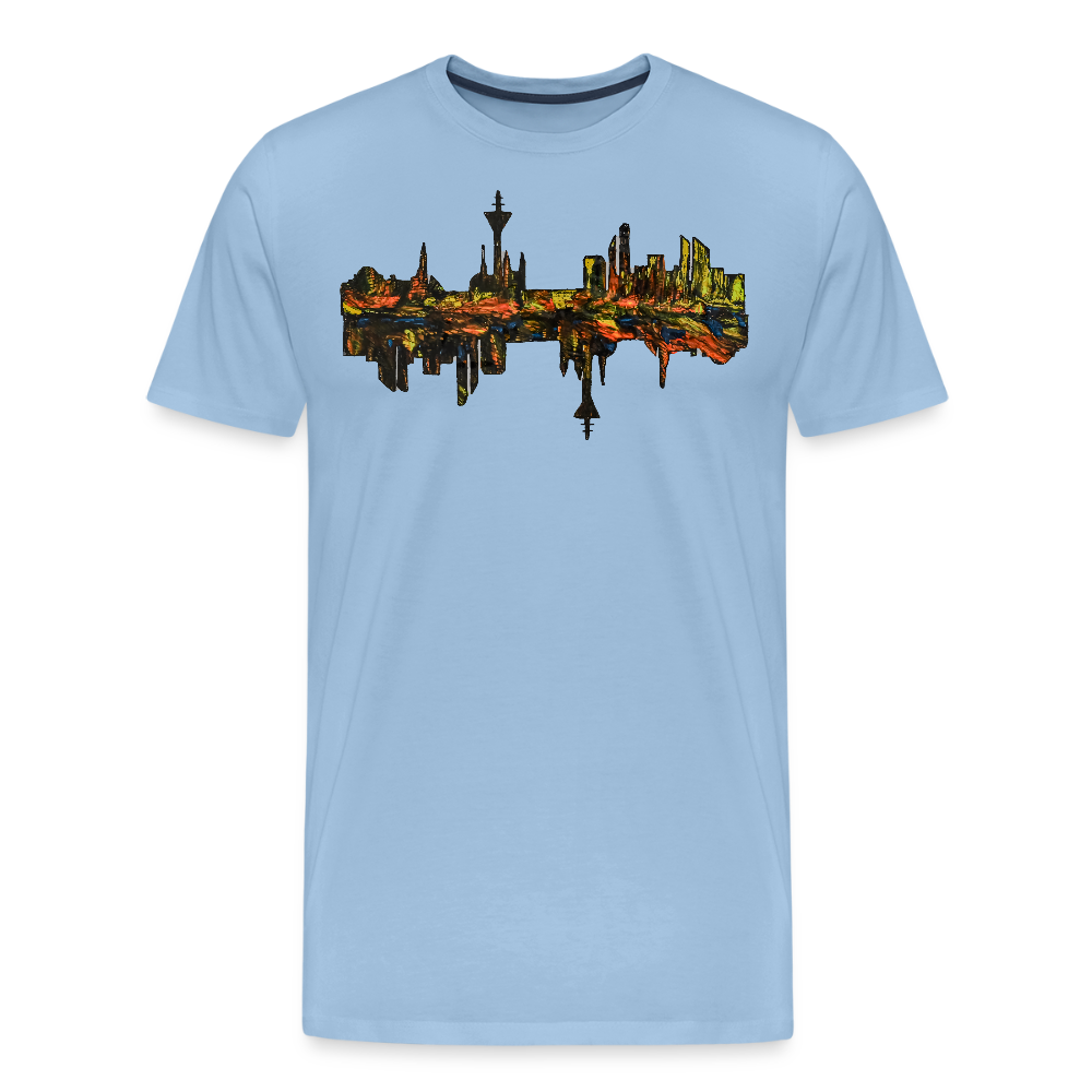 Männer Premium T-Shirt Düsseldorfer Skyline V.3 - Sky