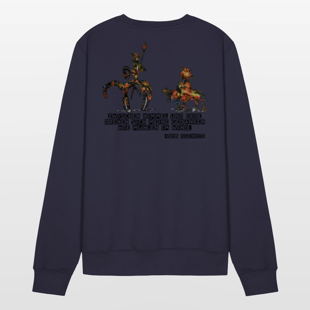 Unisex Pulli Don Quixote Backprint - Navy