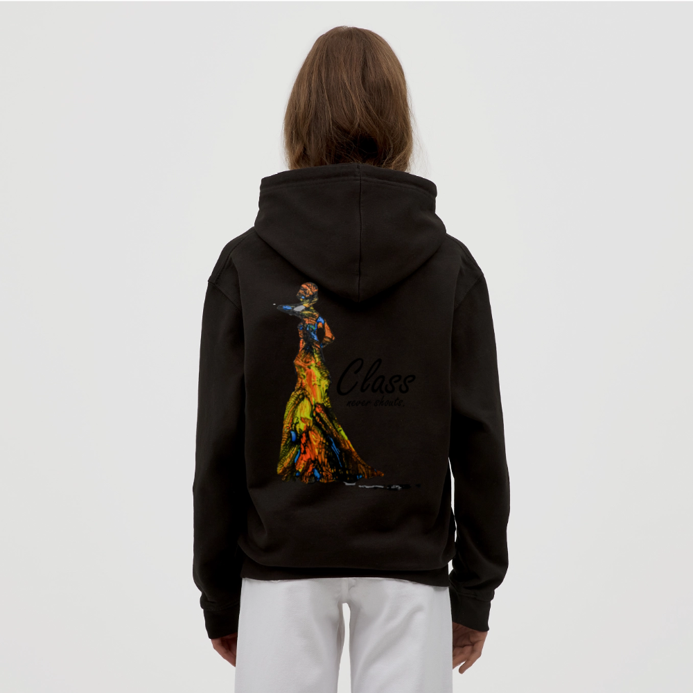 Unisex Hoodie Class Backprint - Schwarz