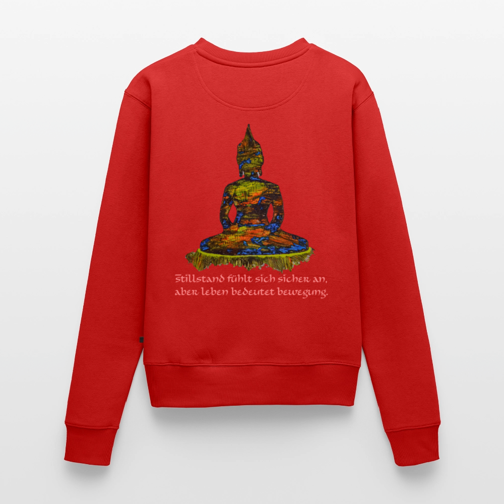 Frauen Pulli Buddha Backprint - Rot