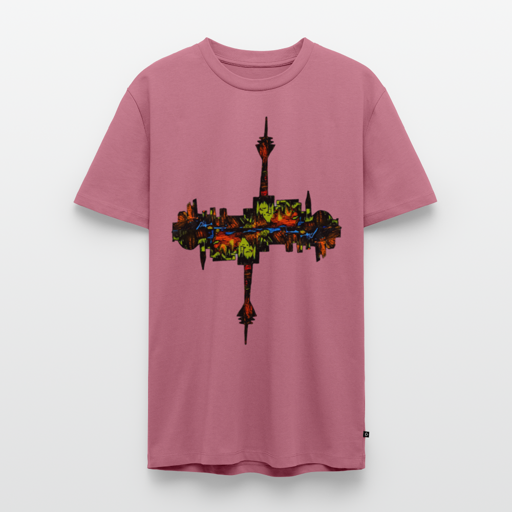 Männer Premium T-Shirt Düsseldorfer Skyline V.7 - Mauve
