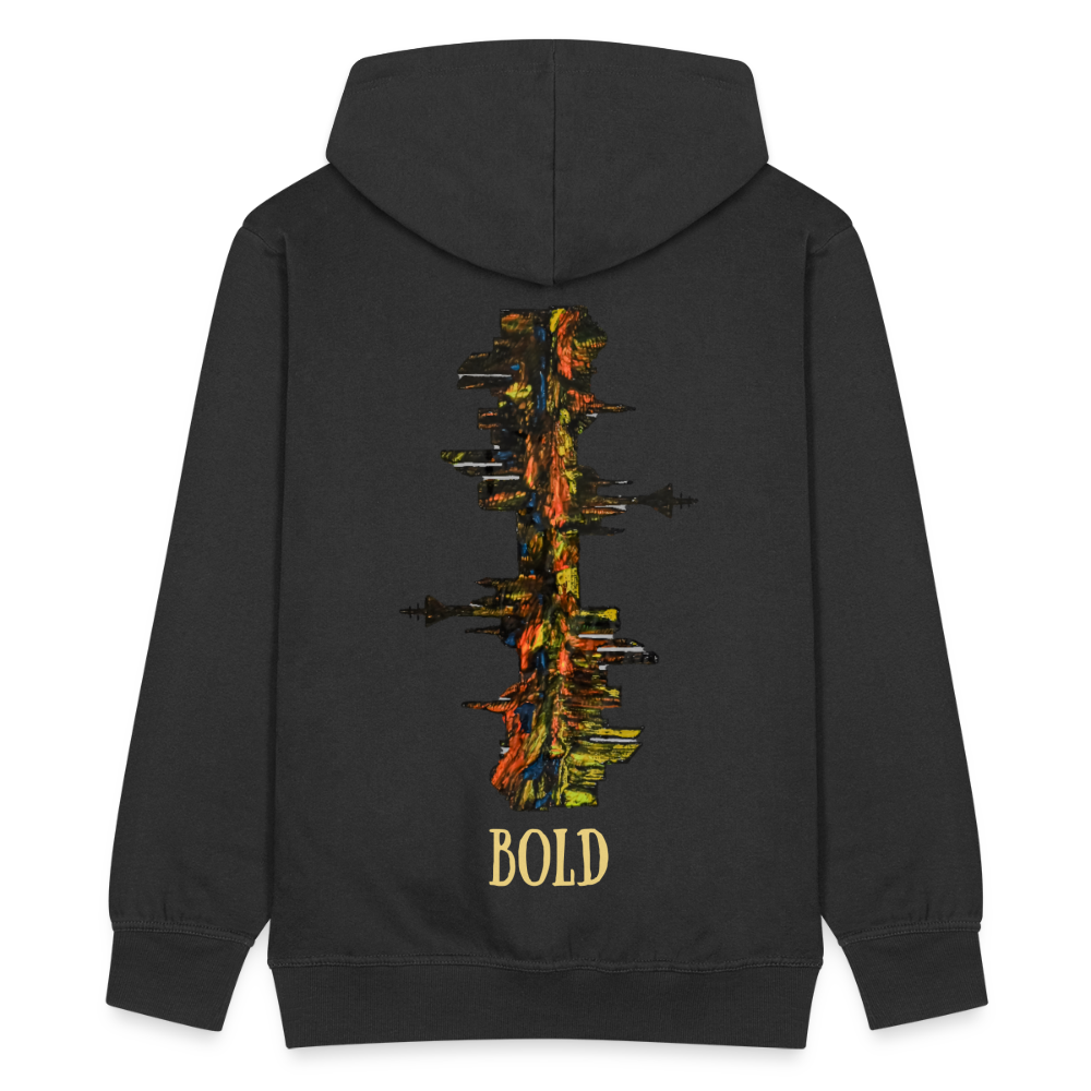 Männer Kapuzenjacke Düsseldorfer Skyline Backprint - Schwarz