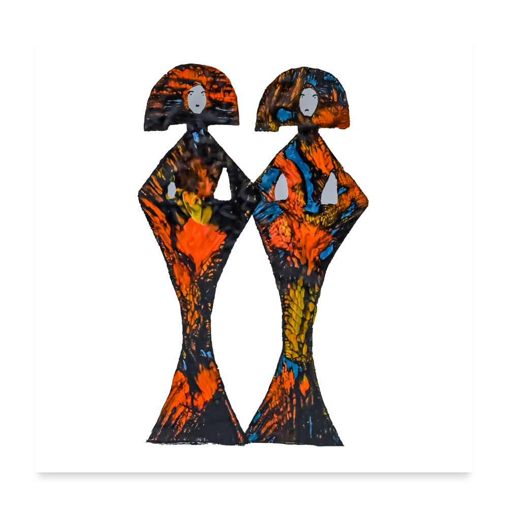 Poster Geishas - Weiß