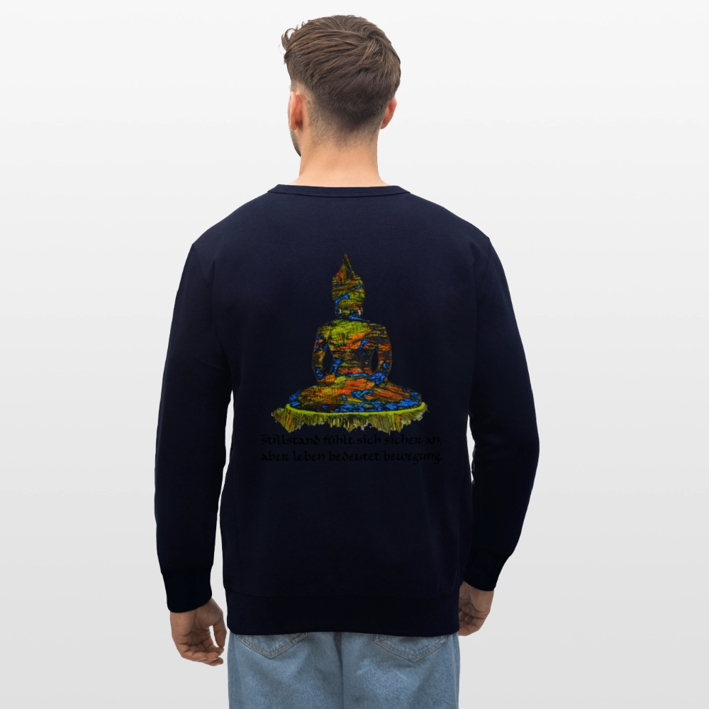 Unisex Bio Pulli Buddha Backprint - Navy