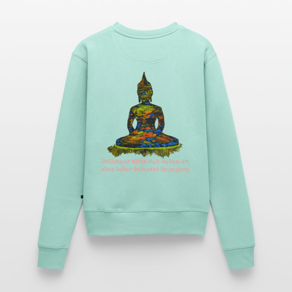 Frauen Pulli Buddha Backprint - Mint 