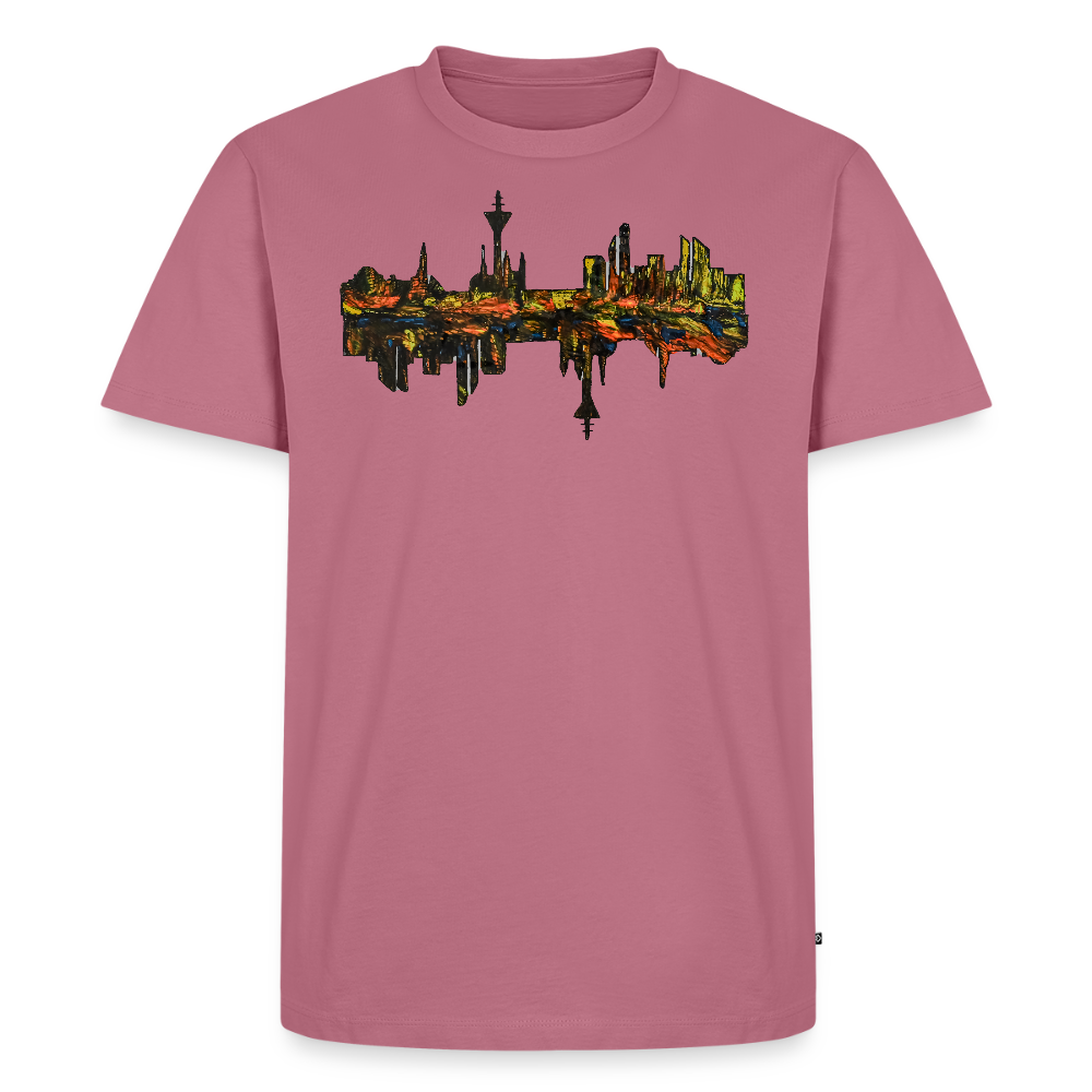 Männer Premium T-Shirt Düsseldorfer Skyline V.3 - Mauve