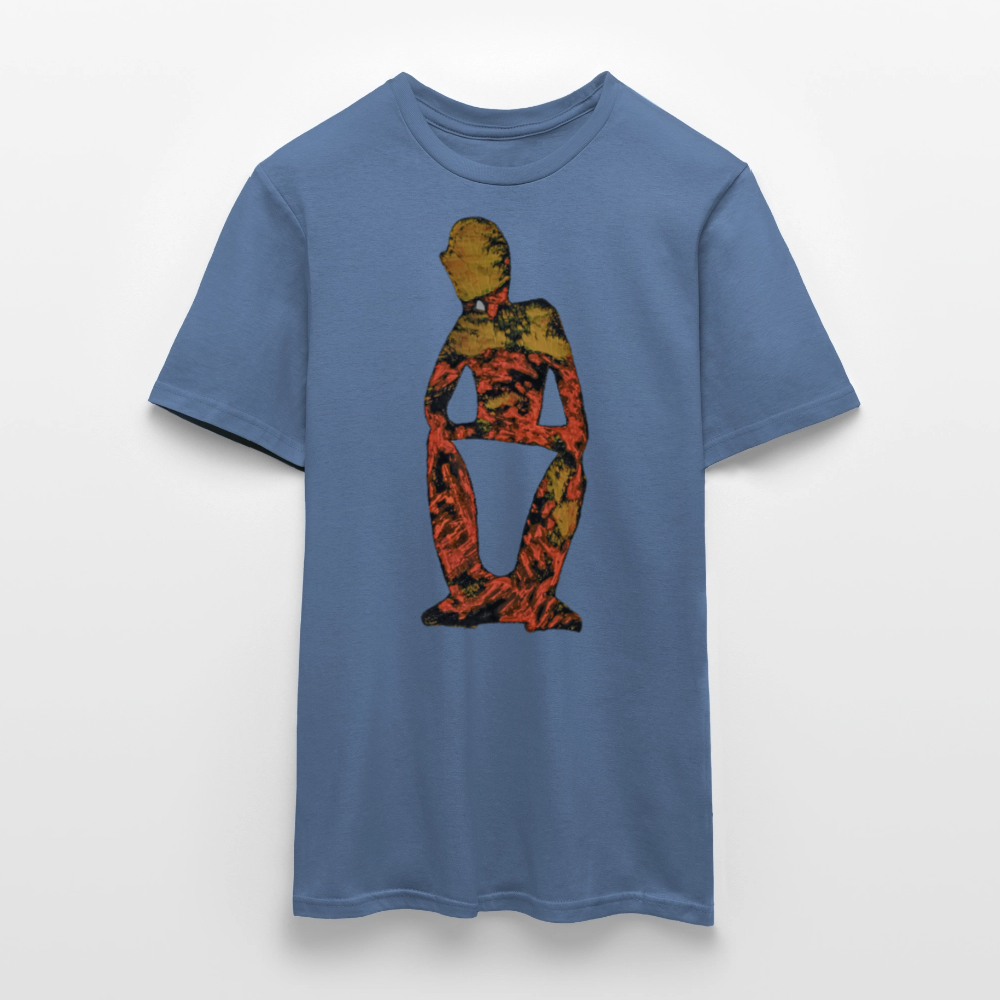 Männer T-Shirt Stille - Taubenblau 