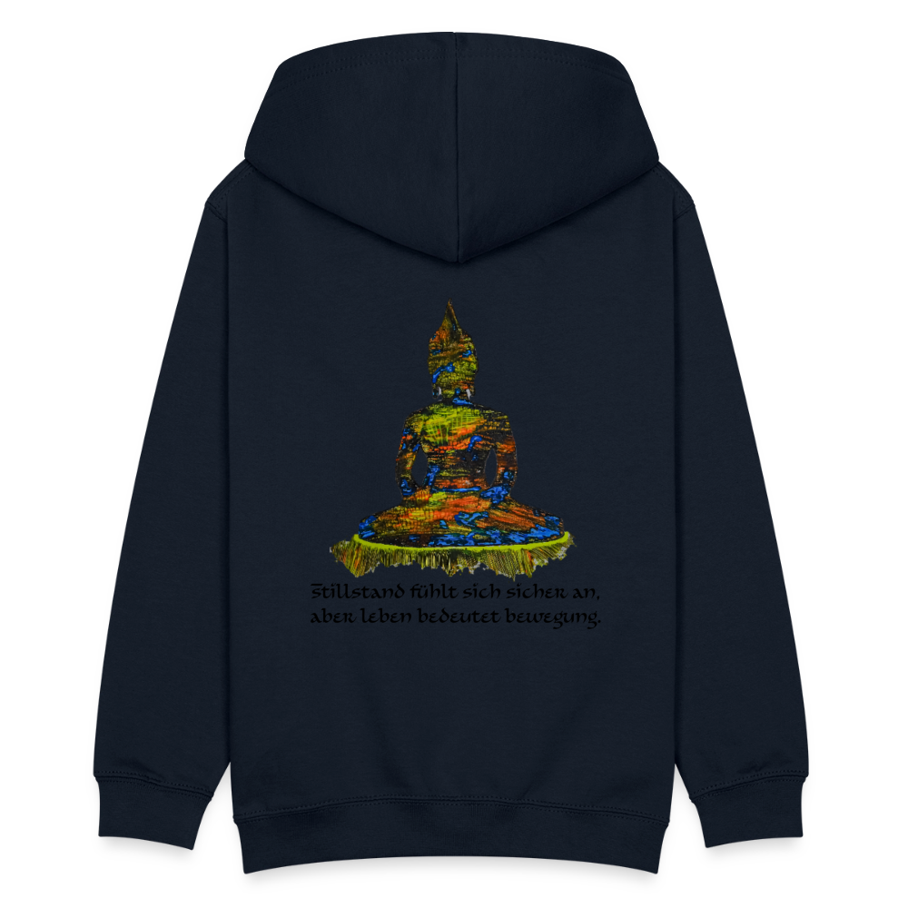 Teenagers Hoodie Buddha Backprint - Navy