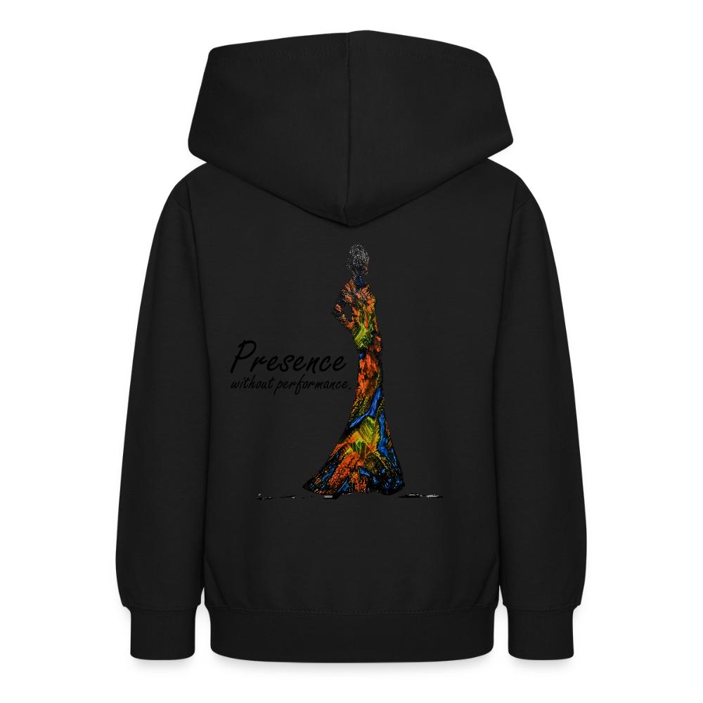 Teenager Hoodie Presence Backprint - Schwarz