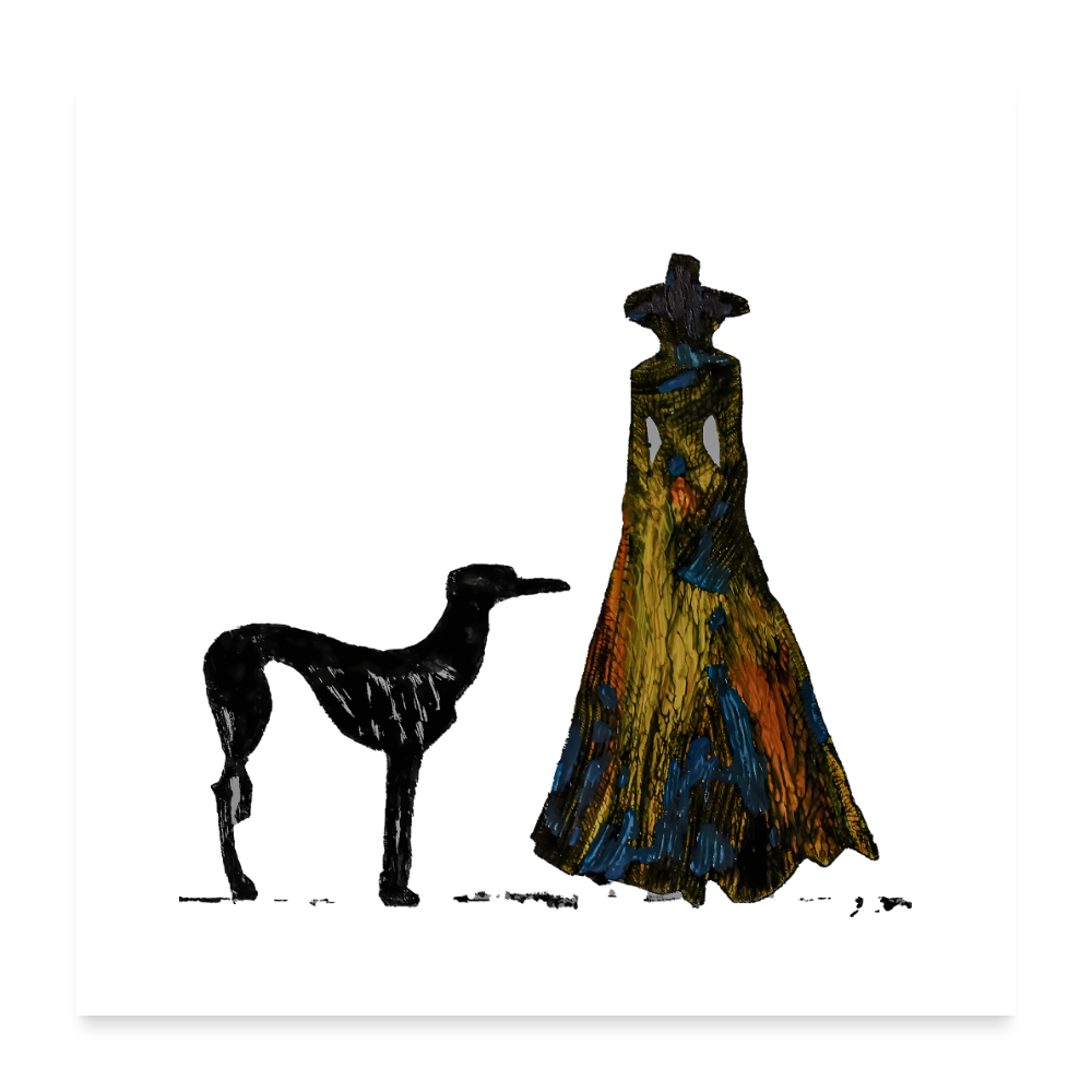 Poster Gabriele - Weiß