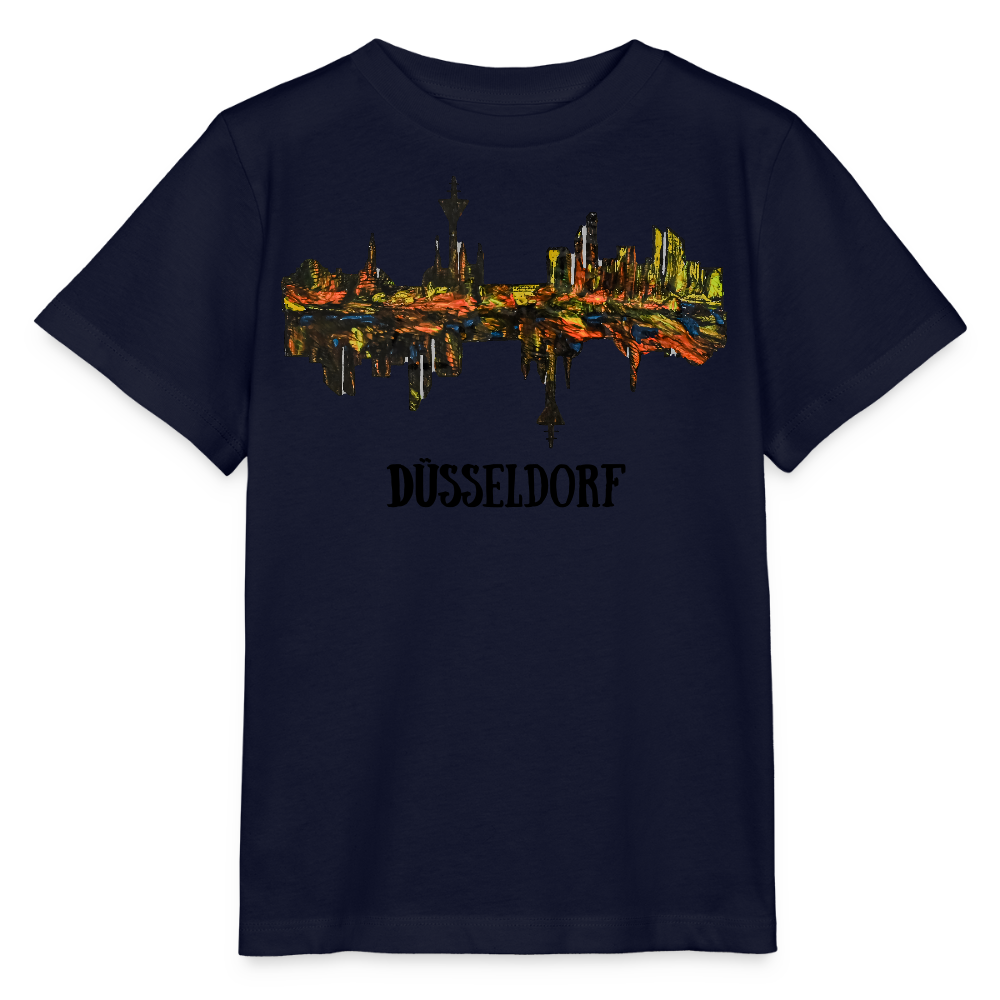Unisex Kinder T-Shirt Düsseldorfer Skyline V.3 - Navy