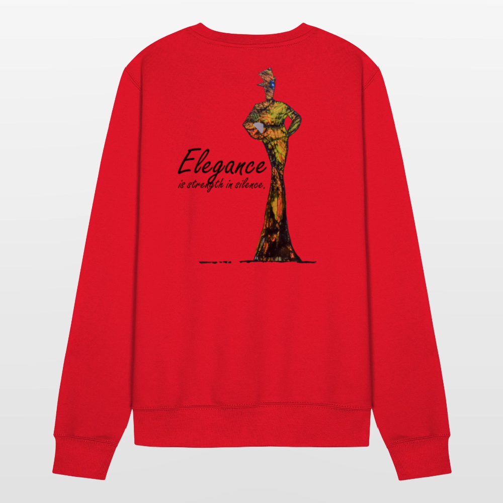 Unisex Pulli Elegance Backprint - Rot