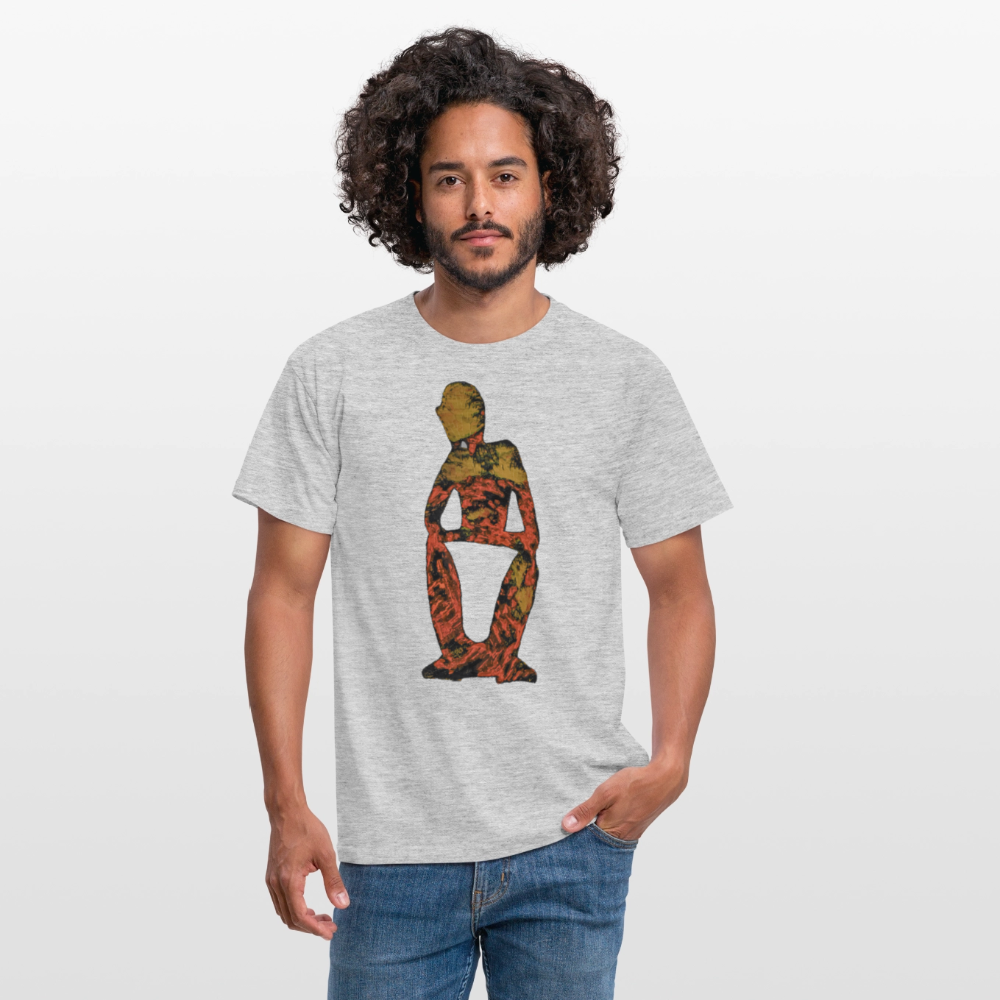 Männer T-Shirt Stille - Grau meliert