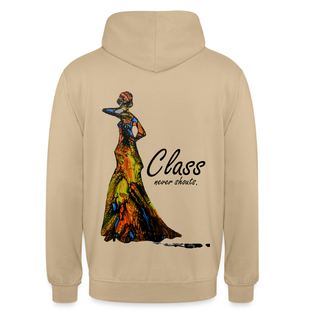 Unisex Hoodie Class Backprint - Beige