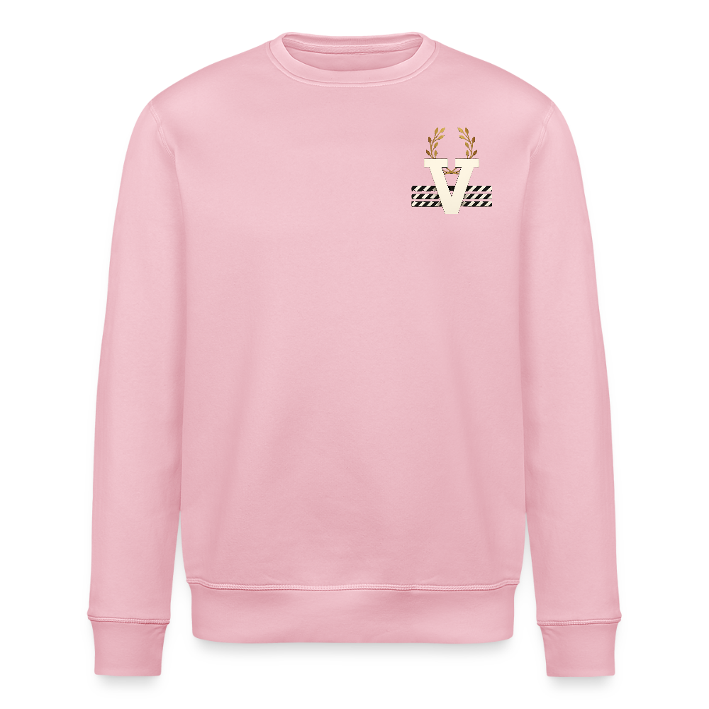 Unisex Bio Pulli Düsseldorfer Skyline Backprint - Hellrosa