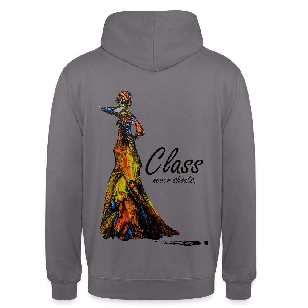 Unisex Hoodie Class Backprint - Mittelgrau